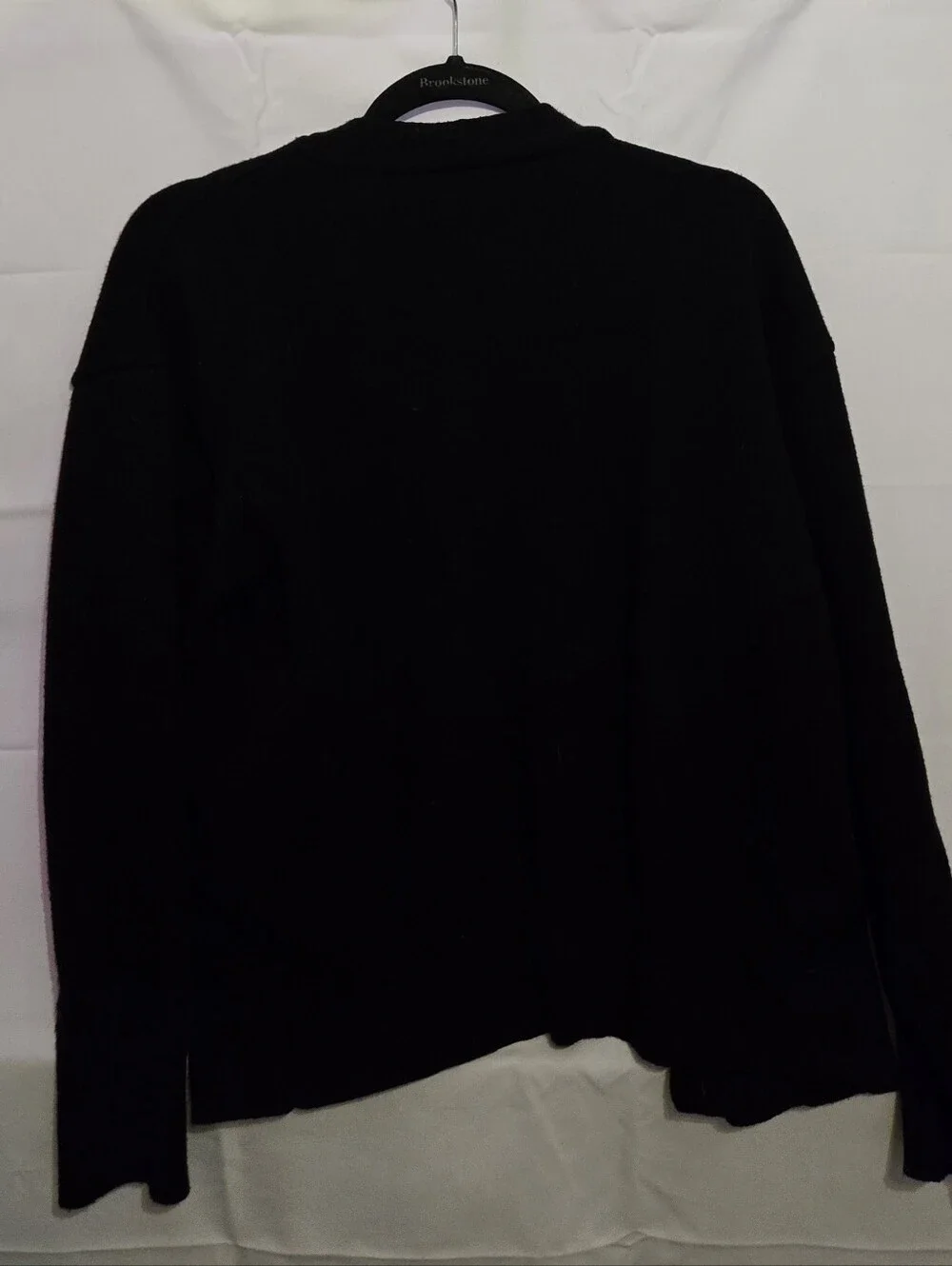 Cider Black Cardigan with Red Heart Appliqués